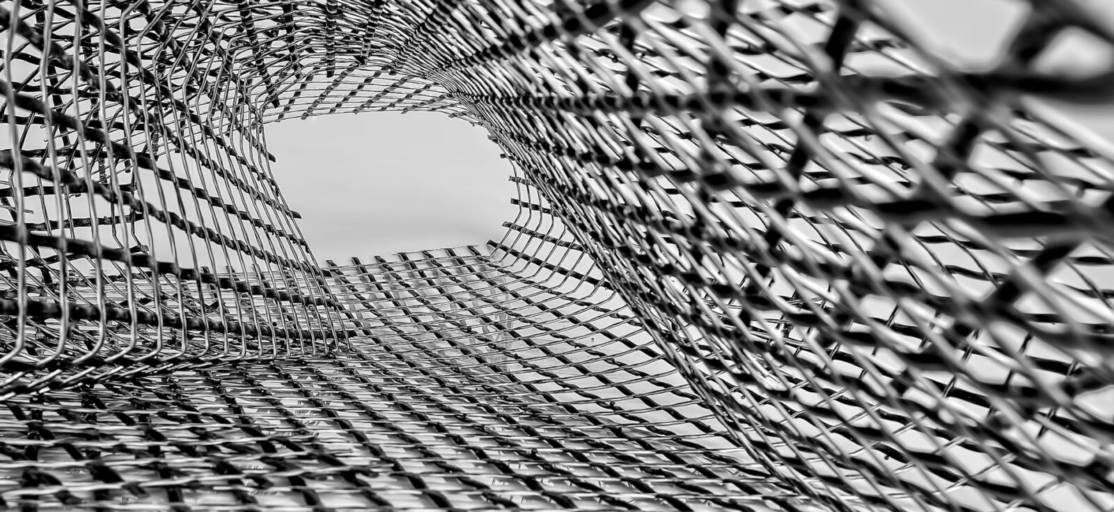 grillage en cercle vu de dessous