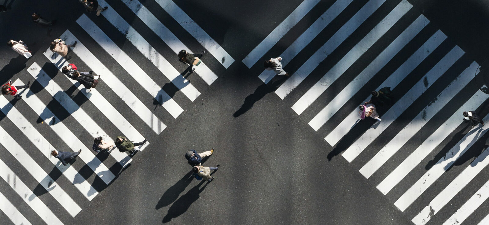 Croisement de passages piétons