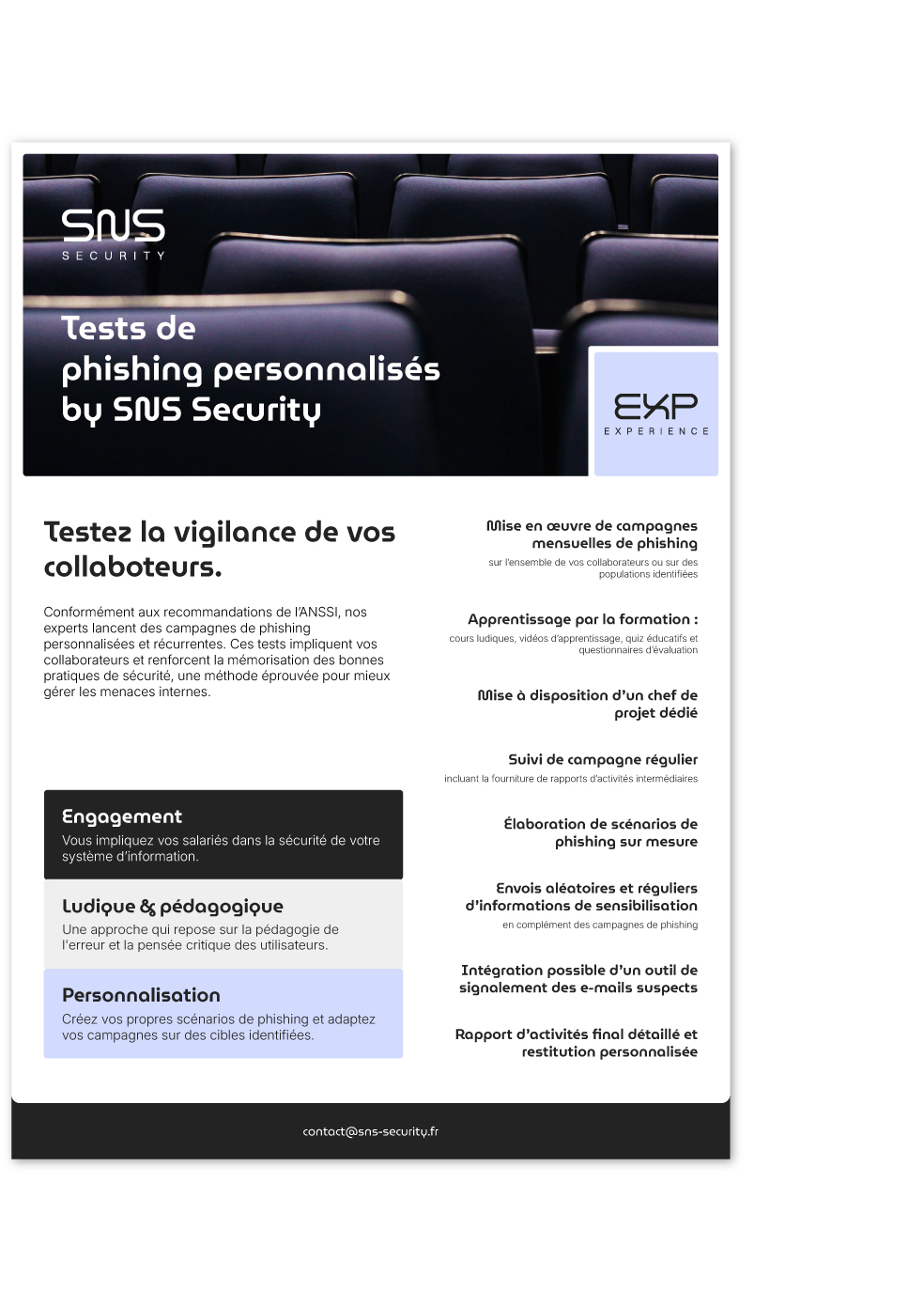 Aperçu de notre fiche produit EXPERIENCE