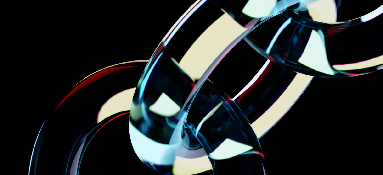 Maillons futuristes qui s'enlacent