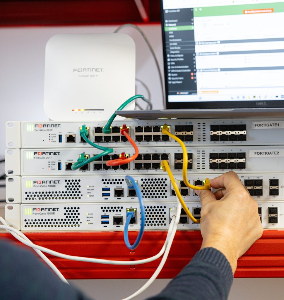 branchement d'un équipement Fortinet au réseau