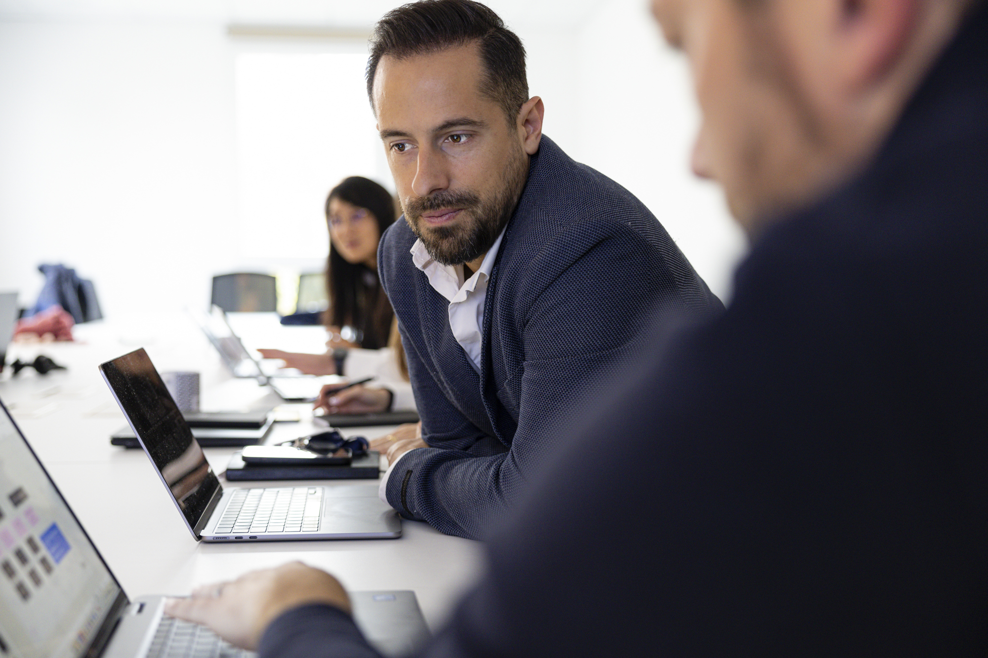 Olivier Perez en pleine réunion