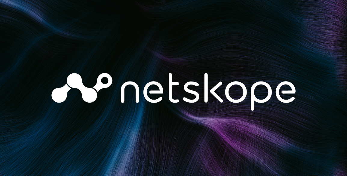 Logo Netskope sur fond abstrait