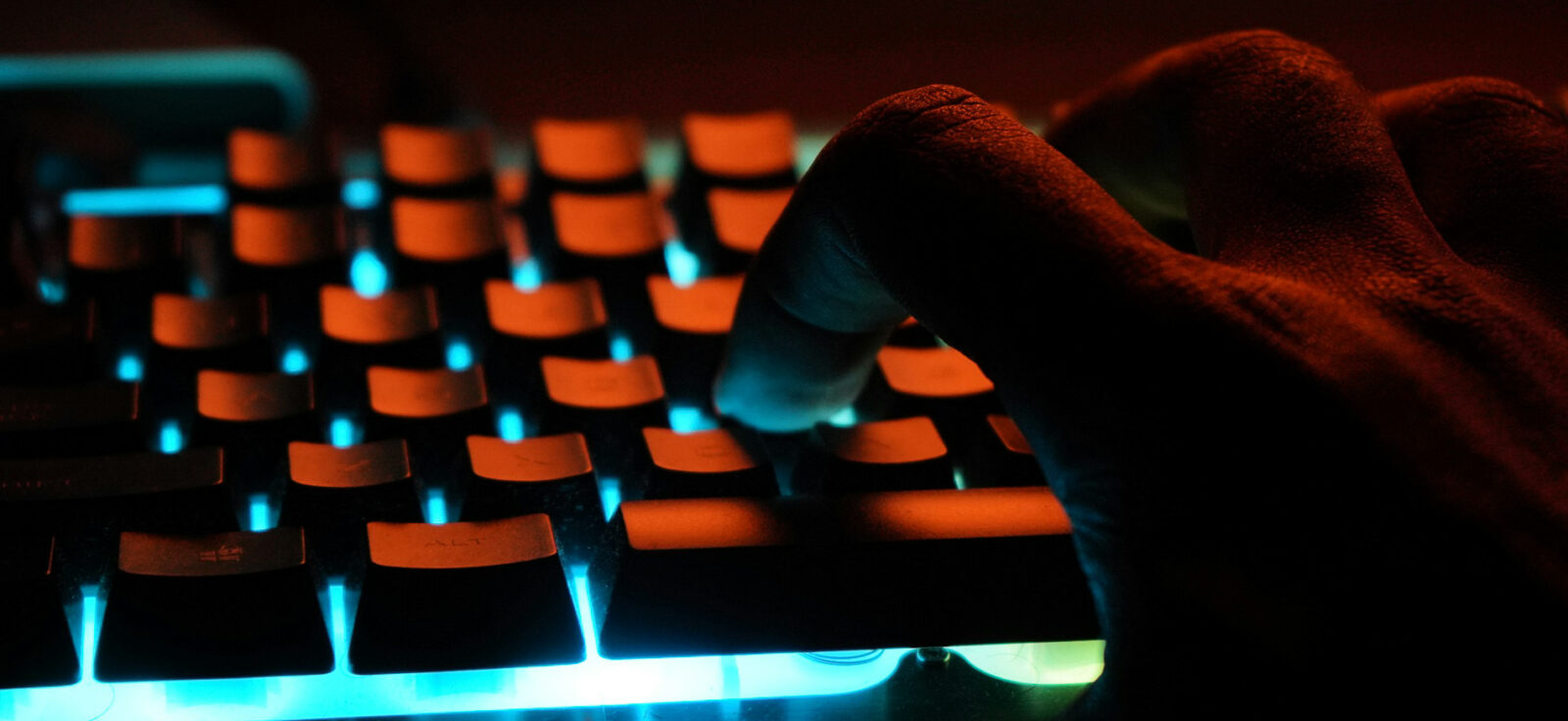 Clavier éclairé en rouge